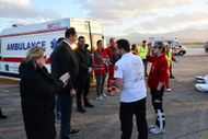 Turkish ambulance plane in Skopje to transport injured from fire in North Macedonia - Source: Getty